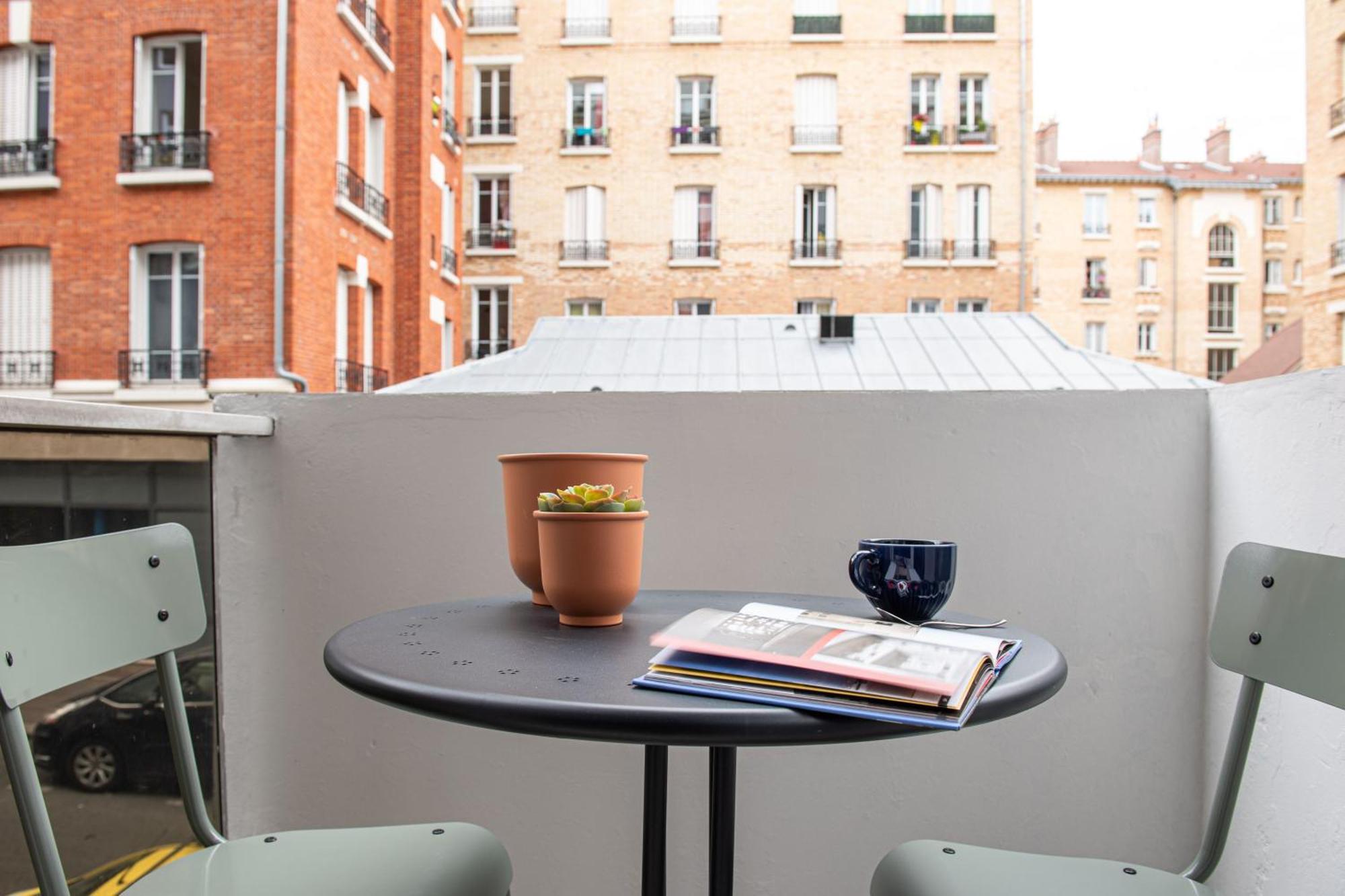 New - Appt Style Le Corbusier Avec Balcon - 8 Pers Apartment Paris Exterior photo